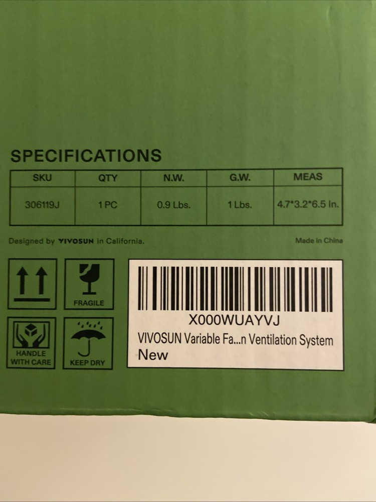 VIVOSUN Variable Fan Speed Controller AC 120V for Inline Duct Ventilation 1500W