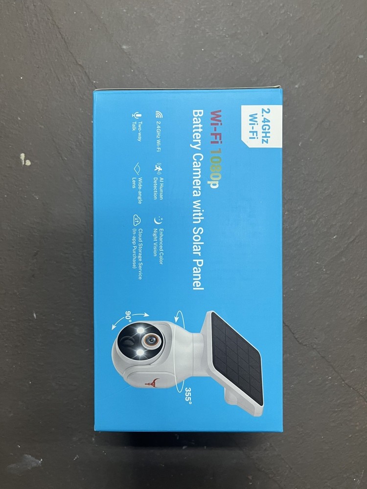 1080P Security Camera Wireless with Solar Panel, Smart AI Human Detection, 2-Way