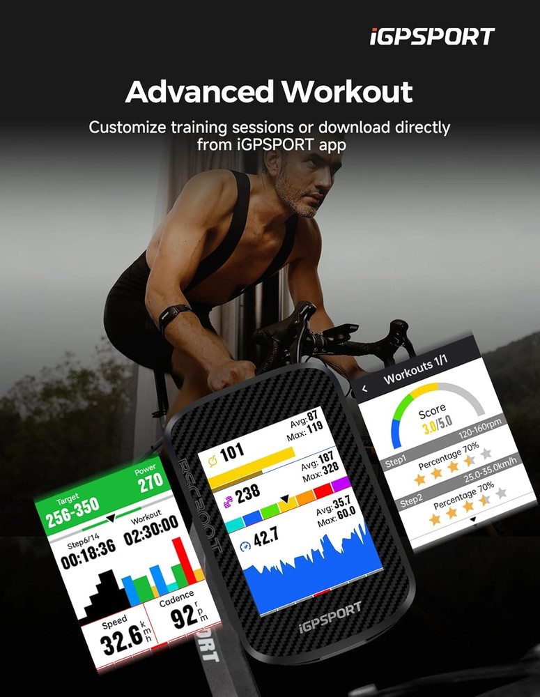 BSC300T Wireless Bike Computer GPS, Touchscreen Offline MAP Navigation off Cours