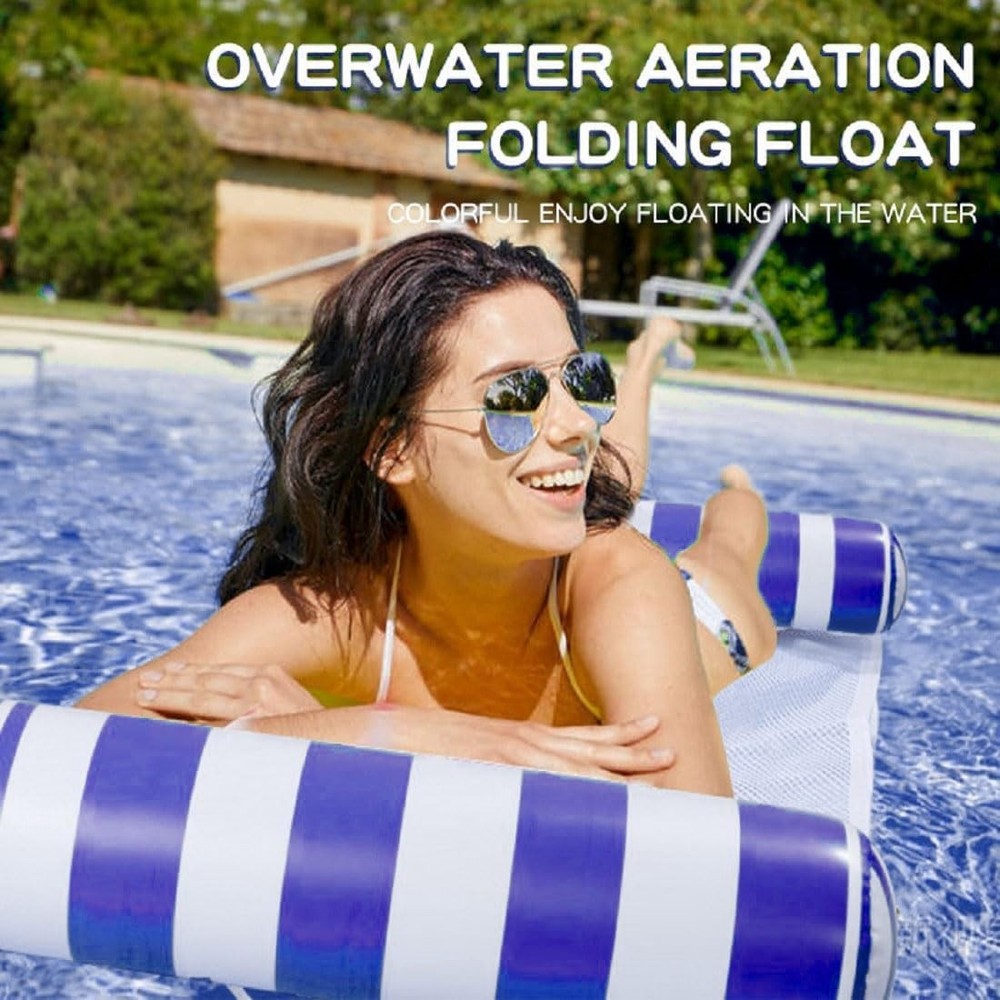 2-Pack Swimming Pool Float Hammock, Multi-Purpose Inflatable Hammock Pool Hammoc