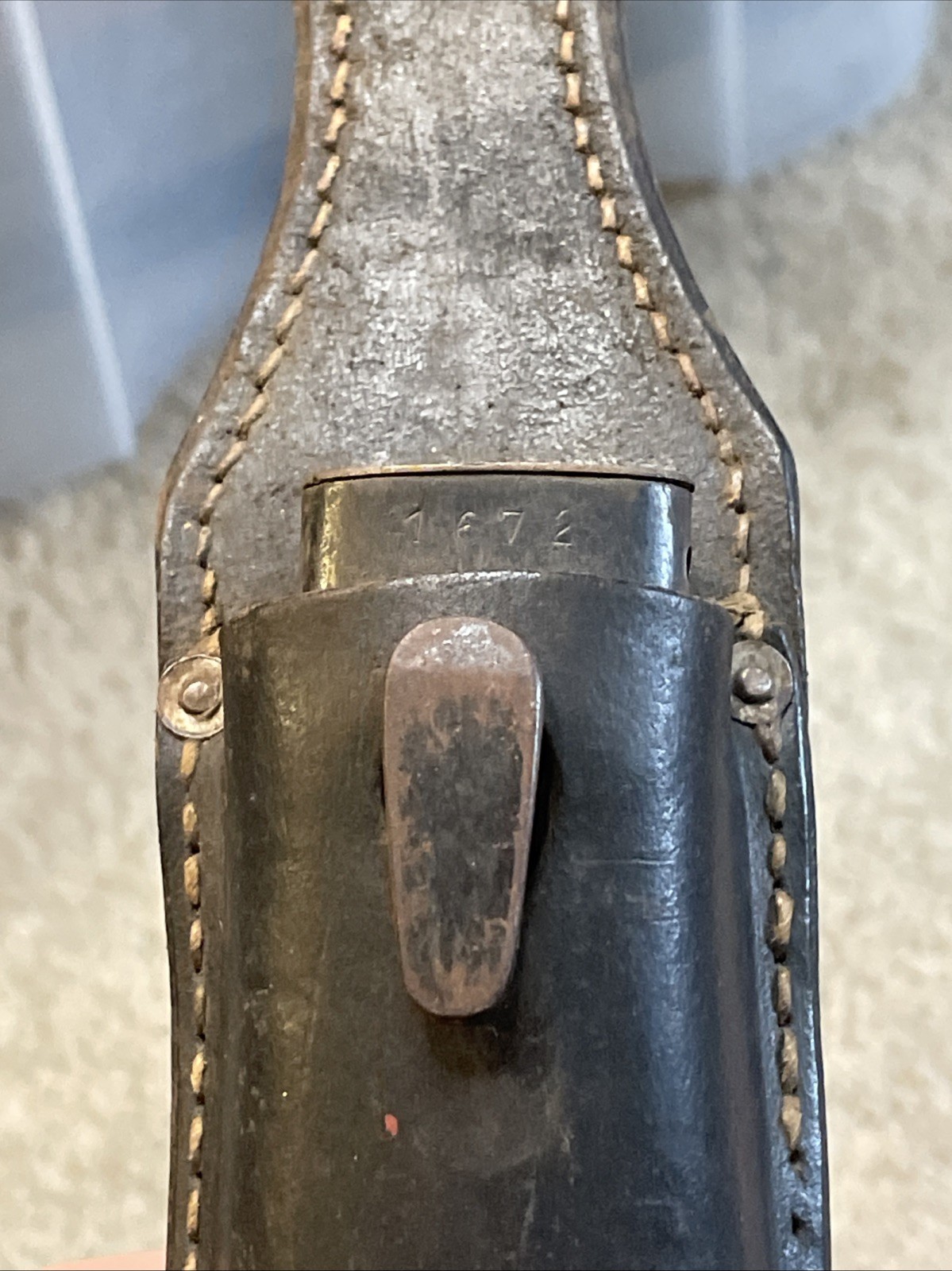 RARE Vintage World War 2 GERMAN K98 Matching Numbers Bayonet w/ Sheath & Frog