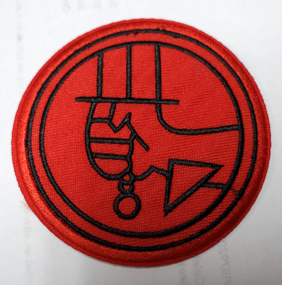 Hellboy Round Red  Movie Logo  3" Patch- Mailed from USA