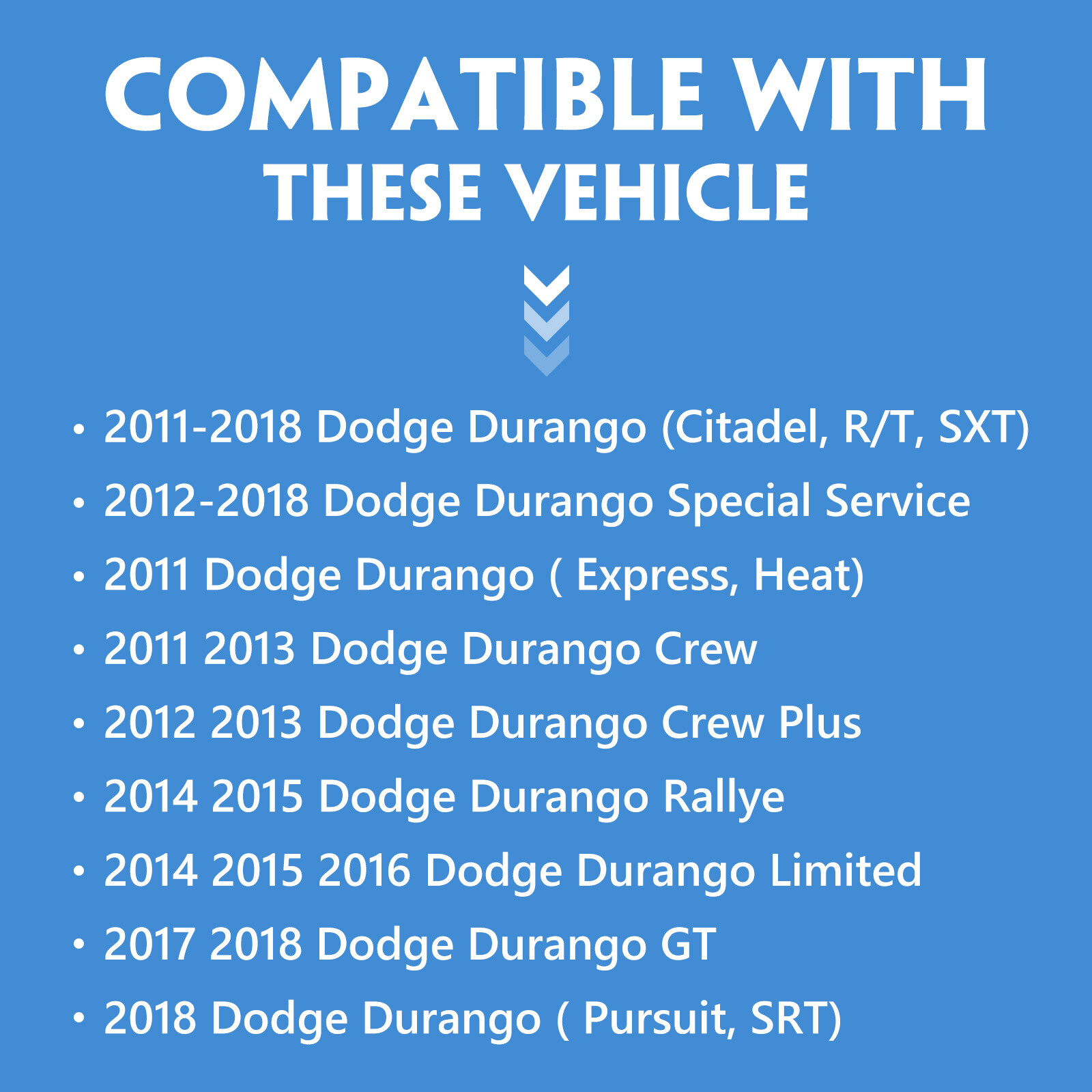 For 2011-2020 Dodge Durango Front Fender Flares Trim Moulding Driver Left Side