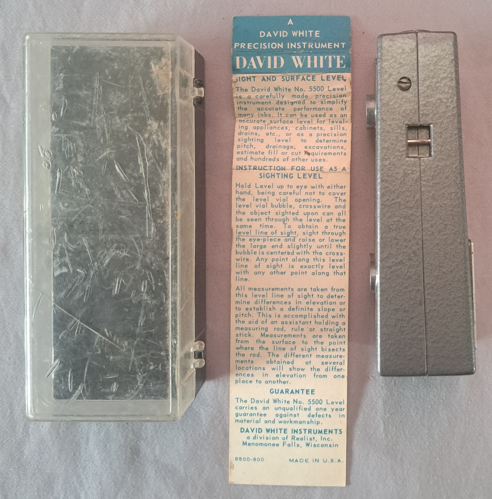 Vintage Surveyor Hand Levels Lot Frederick Post & David White USA Very Good