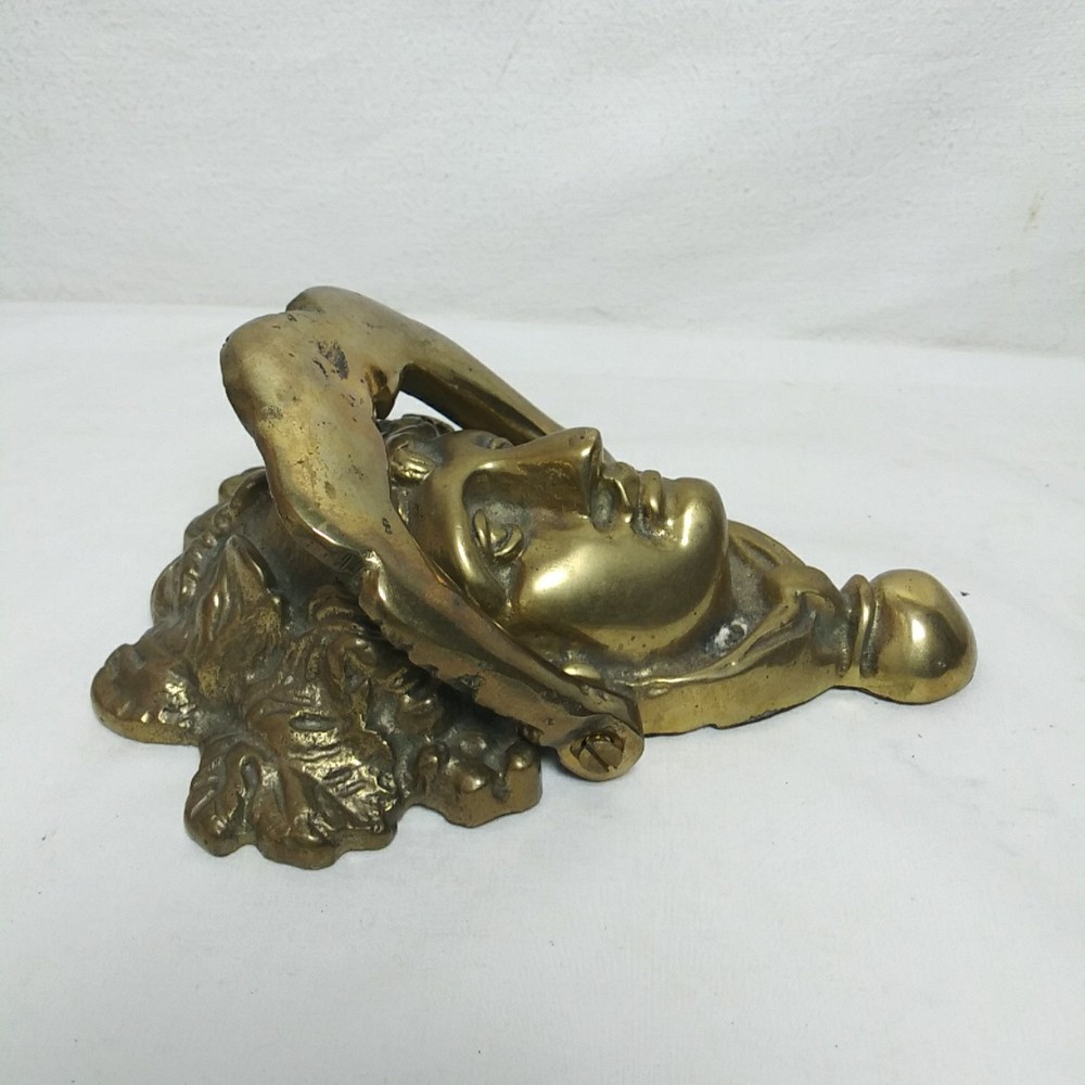 Vintage Solid Brass Large 6.75" Neo-Classical Apollo Door Knocker 2lb 10oz