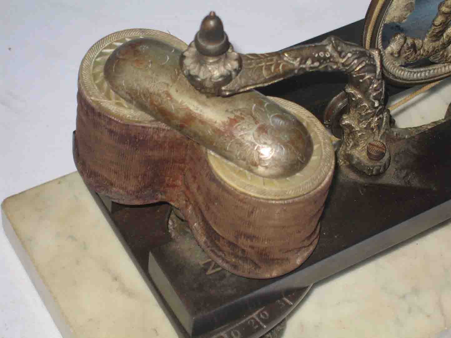 c1850 Marble Base QUACK MEDICAL Electricity GENERATOR by BOURNE & TAYLOR -LONDON