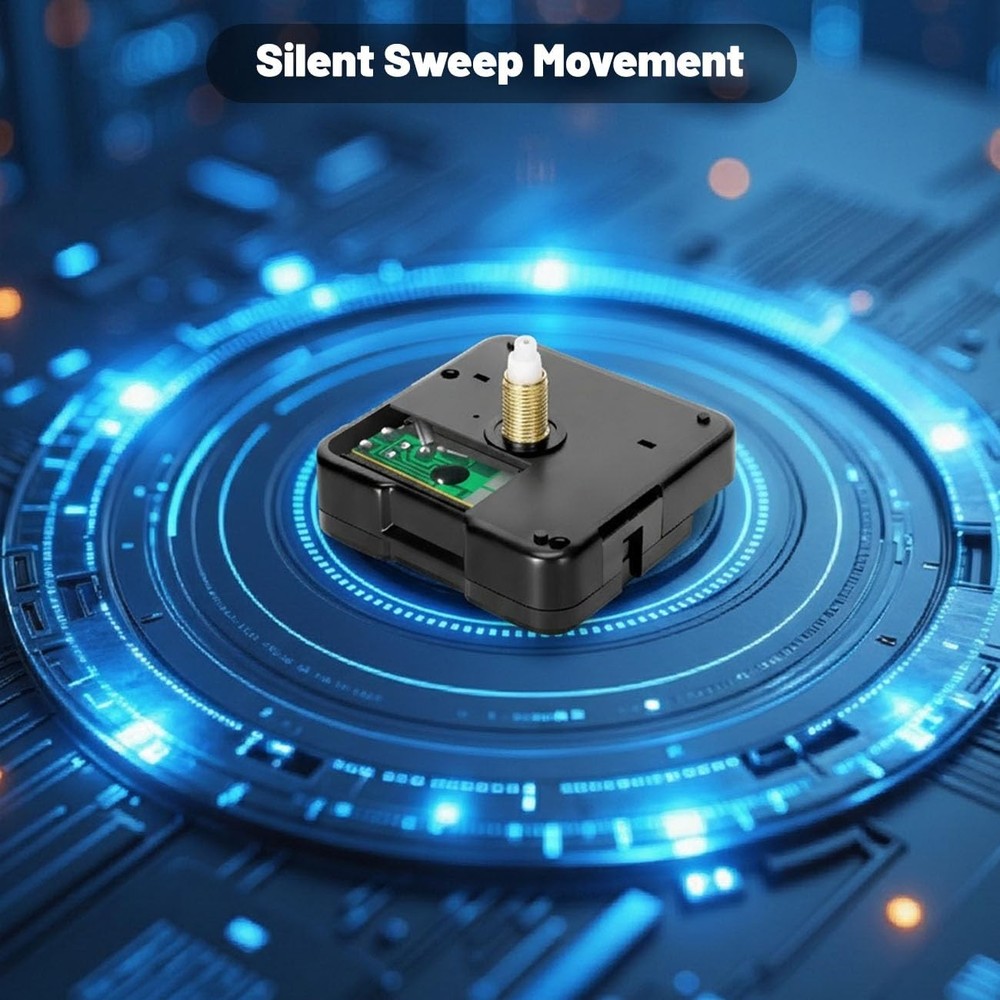 2-Pack Silent Sweep Quartz Clock Movements with 5 Versatile Clock Hands – DIY...