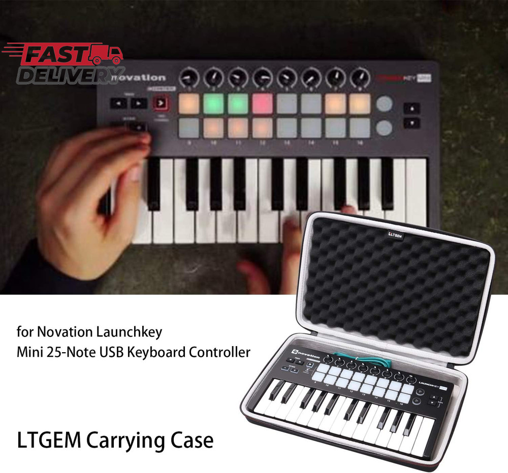 LTGEM EVA Hard Case for Novation Launchkey Mini 25-Note USB Keyboard MK2 Control
