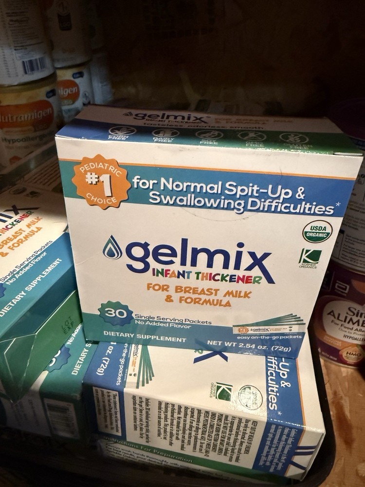 (4) SEALED Gelmix  Infant Thickener 30 Packets EACH BOX
