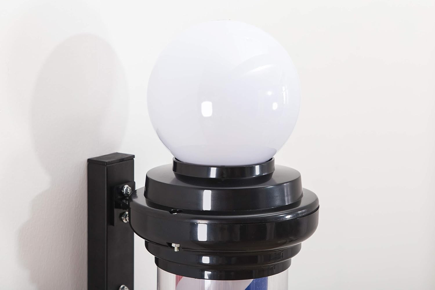 BarberPub Barber Pole Rotating LED Strips, Light Metal Hair Salon Sign L018