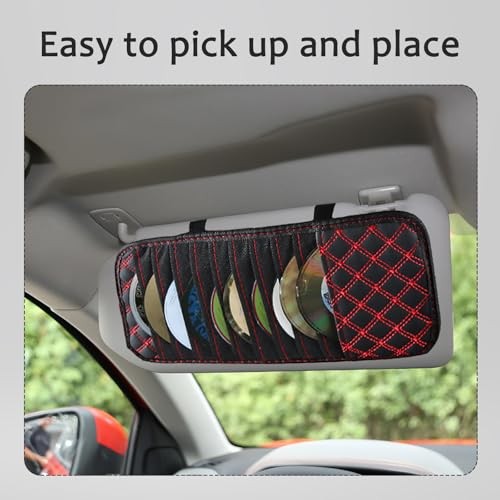 DVD Vehicle Visor, Large Capacity CD Visor Case, Waterproof Car Sunvisor CD
