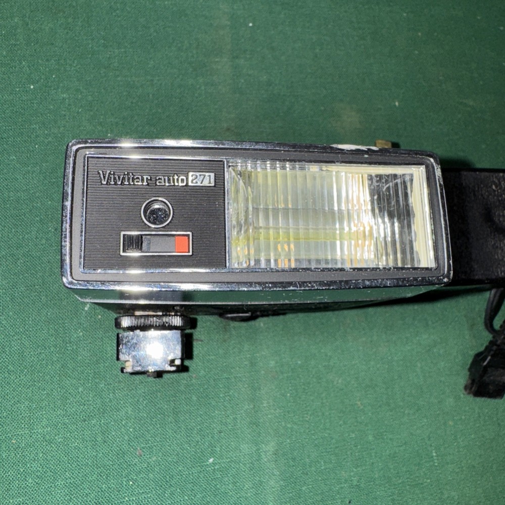 Vivitar Auto 271 Electronic Flash Used Tested Automatic W/ Power Adapter