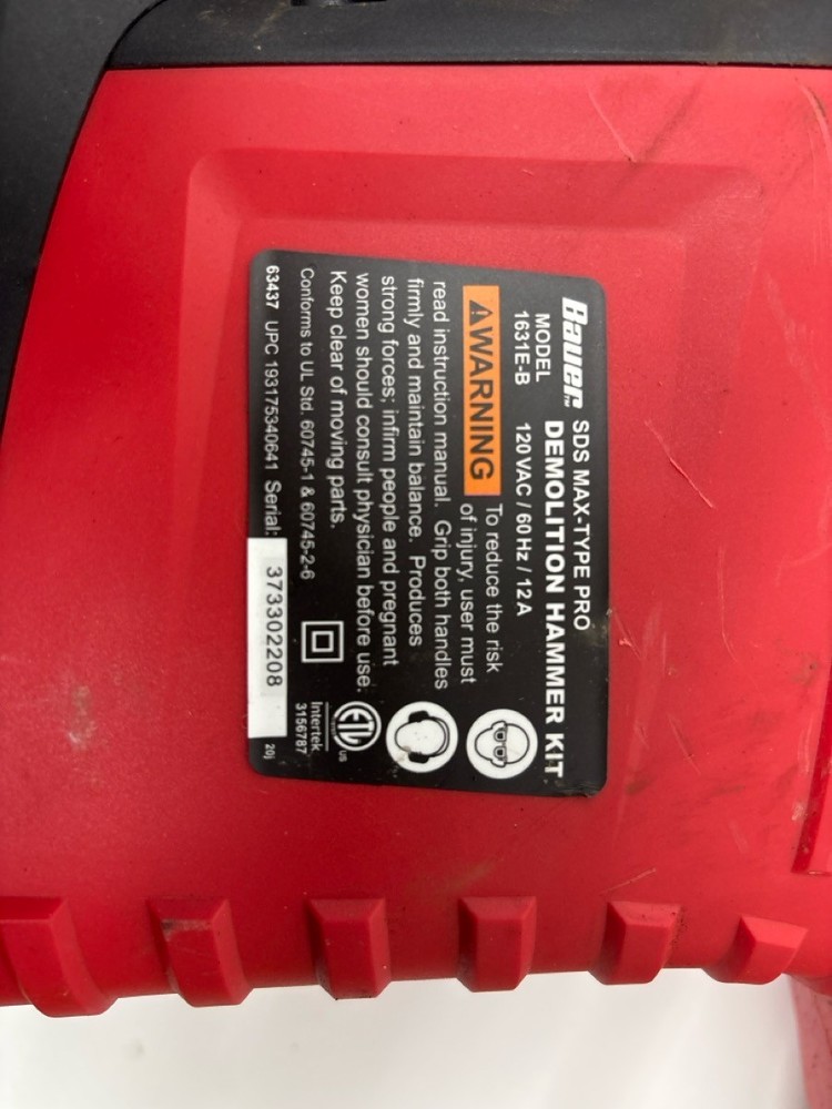 BAUER TOOLS DEMOLITION HAMMER 1631E-B (P23014909)