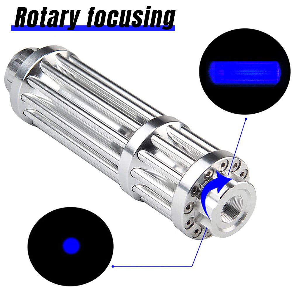 450-n-m Blue Laser Pointer 10W Adjustable Beam Light Torch Lazer Dot & Battery