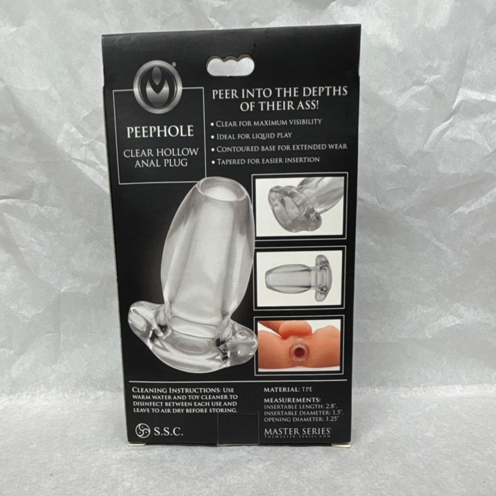 Master Series, Clear, Hollow, Anal, Plug Peephole￼
