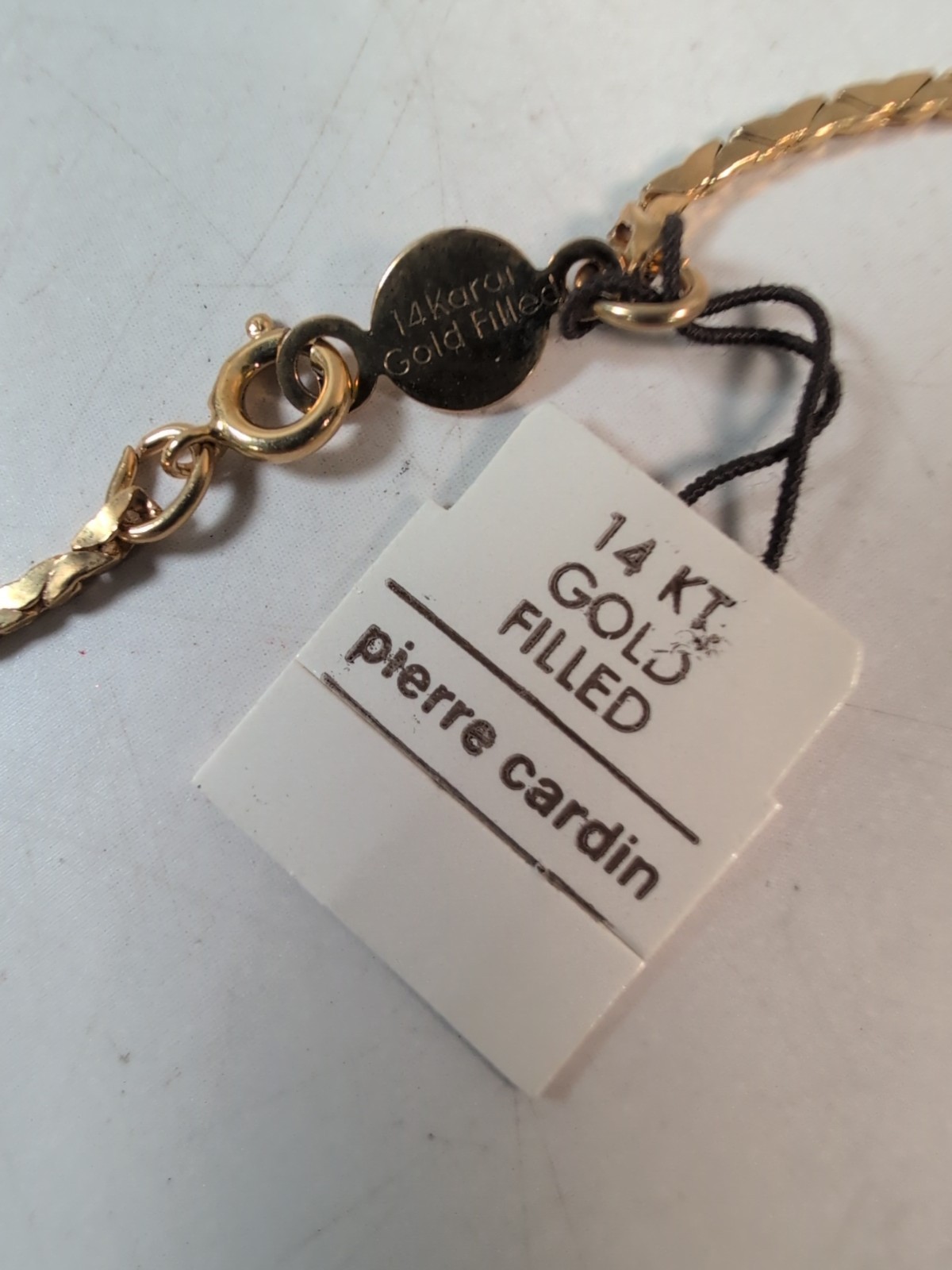 Vintage 1960's Pierre Cardin 14K Gold Filled 20" Serpentine Link Necklace 5g NOS