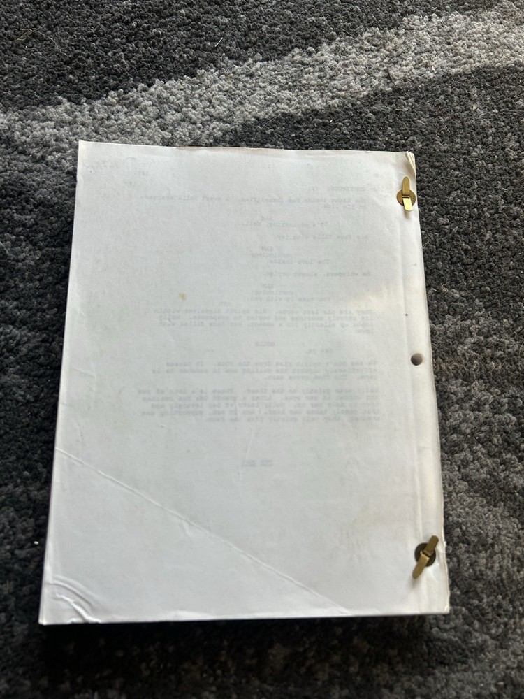 Ghost Original Script Revised First Draft 1989 Patrick Swayze