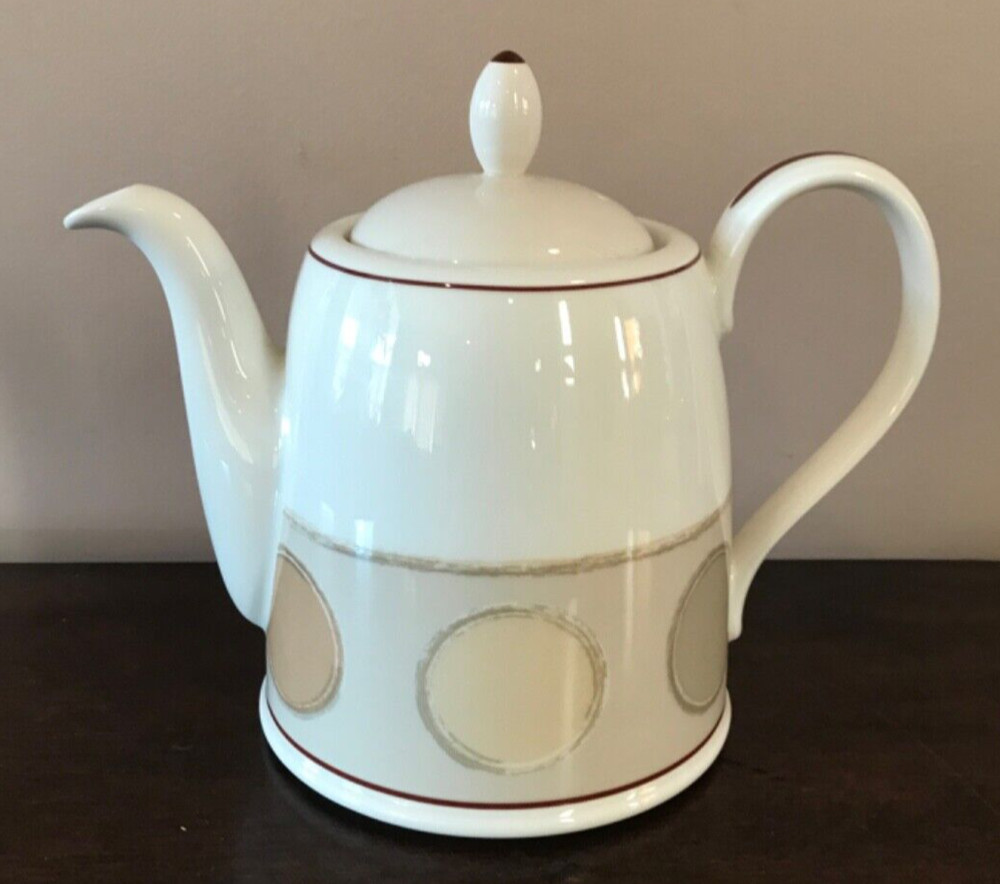 Noritake Ambience Teapot  Mocha Java Green Brown Tan