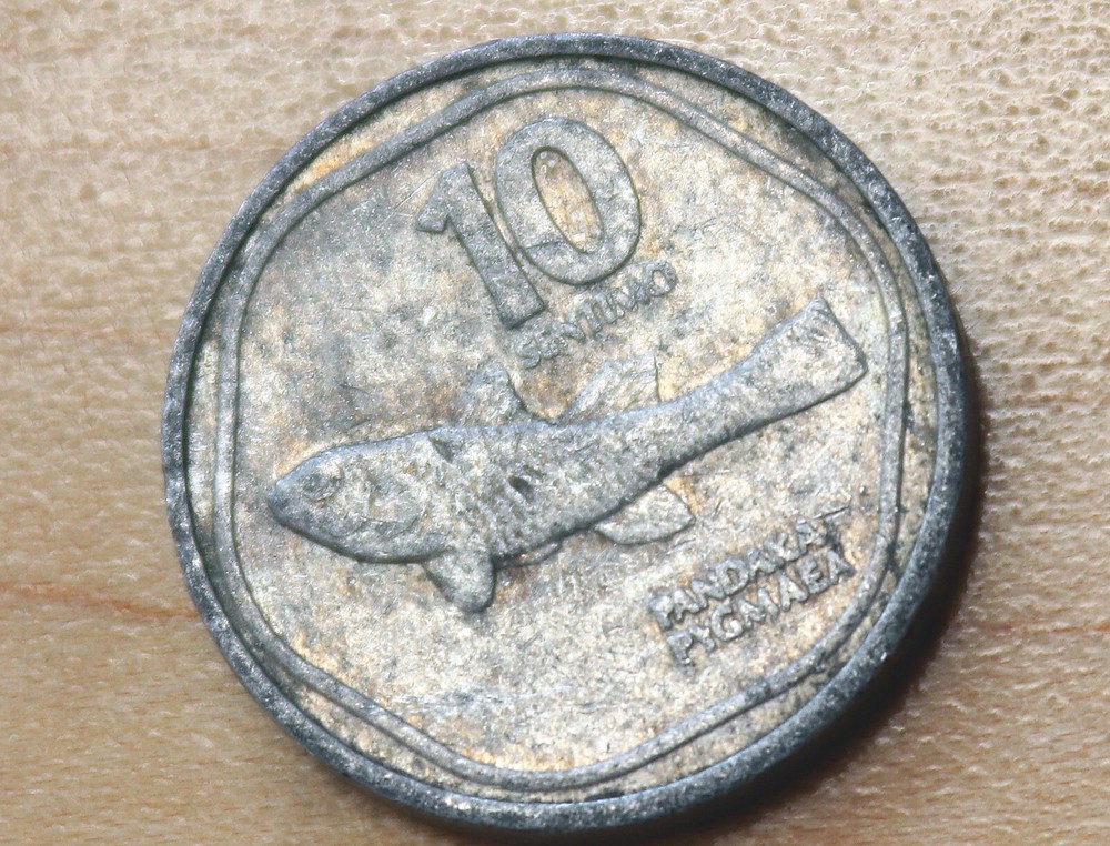 1987 Philippines 10 Sentimo Goby Fish