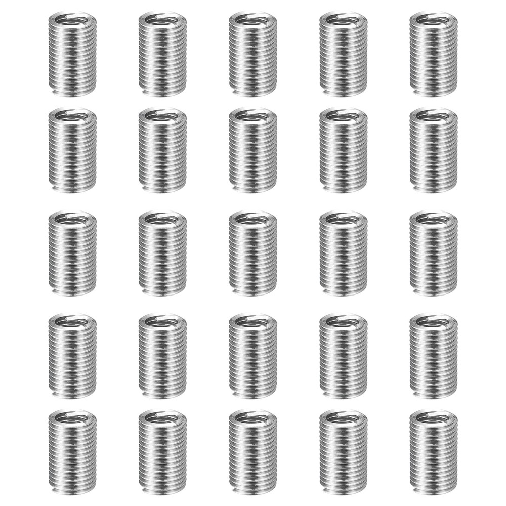25pcs Wire Thread Inserts M5 x 0.8 x 3D Metric Helical Threaded Sleeve