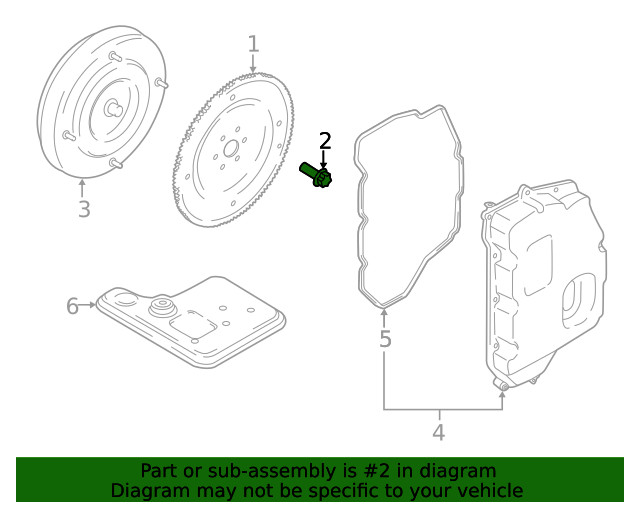 Genuine Ford Flywheel Bolt BE8Z-6379-AB