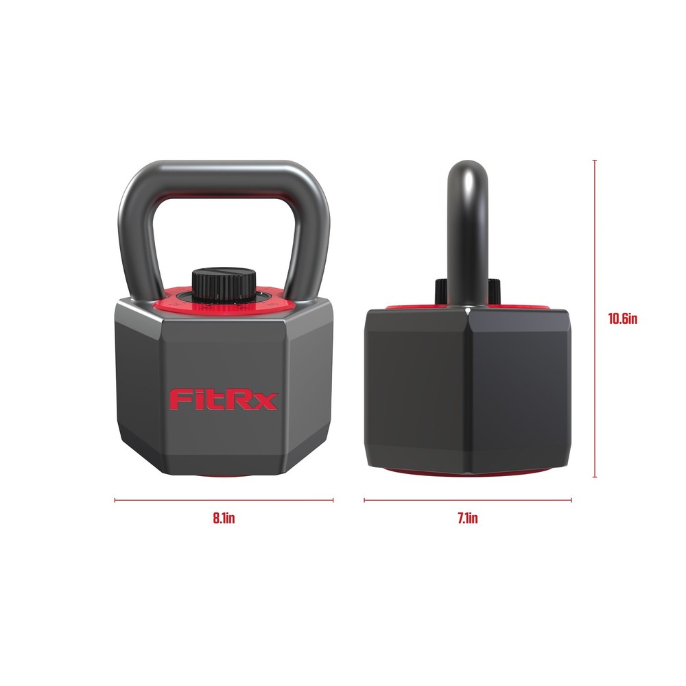 25lb SmartStack Wide handle Adjustable Kettlebell 40lbs Adjustable Weights Black