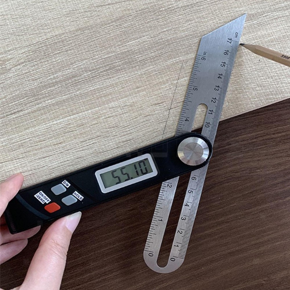 Digital Angle Bevel Gauge Horizontal Vertical Triangle Ruler Marking Cut