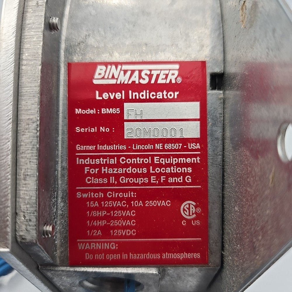 BIN MASTER BM-65-FH Diaphragm Switch