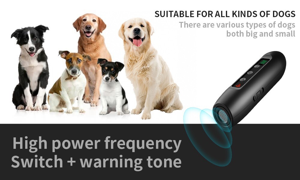 LED Ultrasonic Dog Trainer Barking Control Device Pet Repeller Training Tool