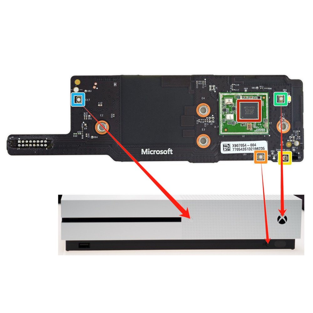OEM Sync RF Module Power Button Switch Power Eject Board - Microsoft Xbox One S