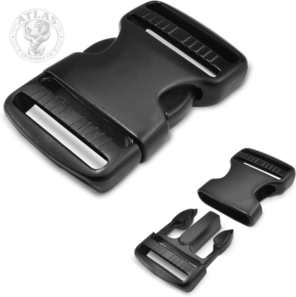 Coobigo 3Pcs 1-1/2" Plastic Buckles for Strap Replacement, Quick Side Release Bu