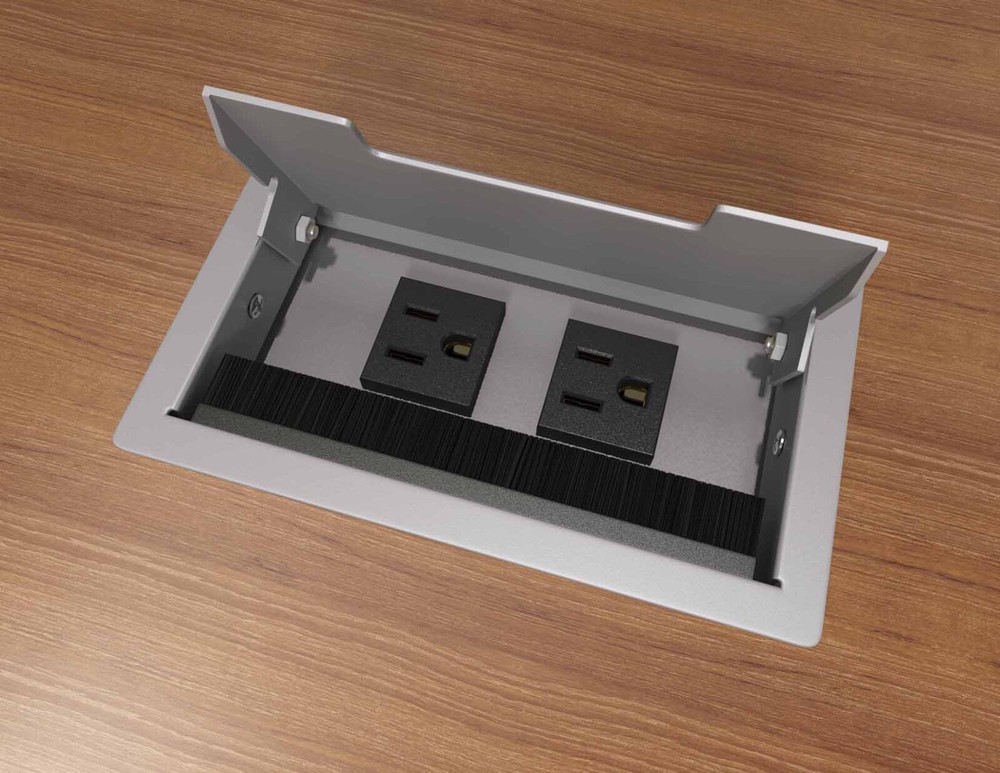 Group Dekko Villa silver 2 power + 2 open data port power module