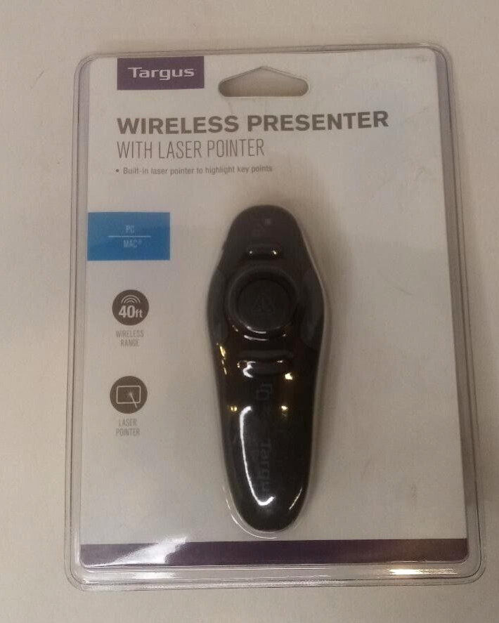 Targus AMP16US Wireless Presenter with Laser Pointer BLACK