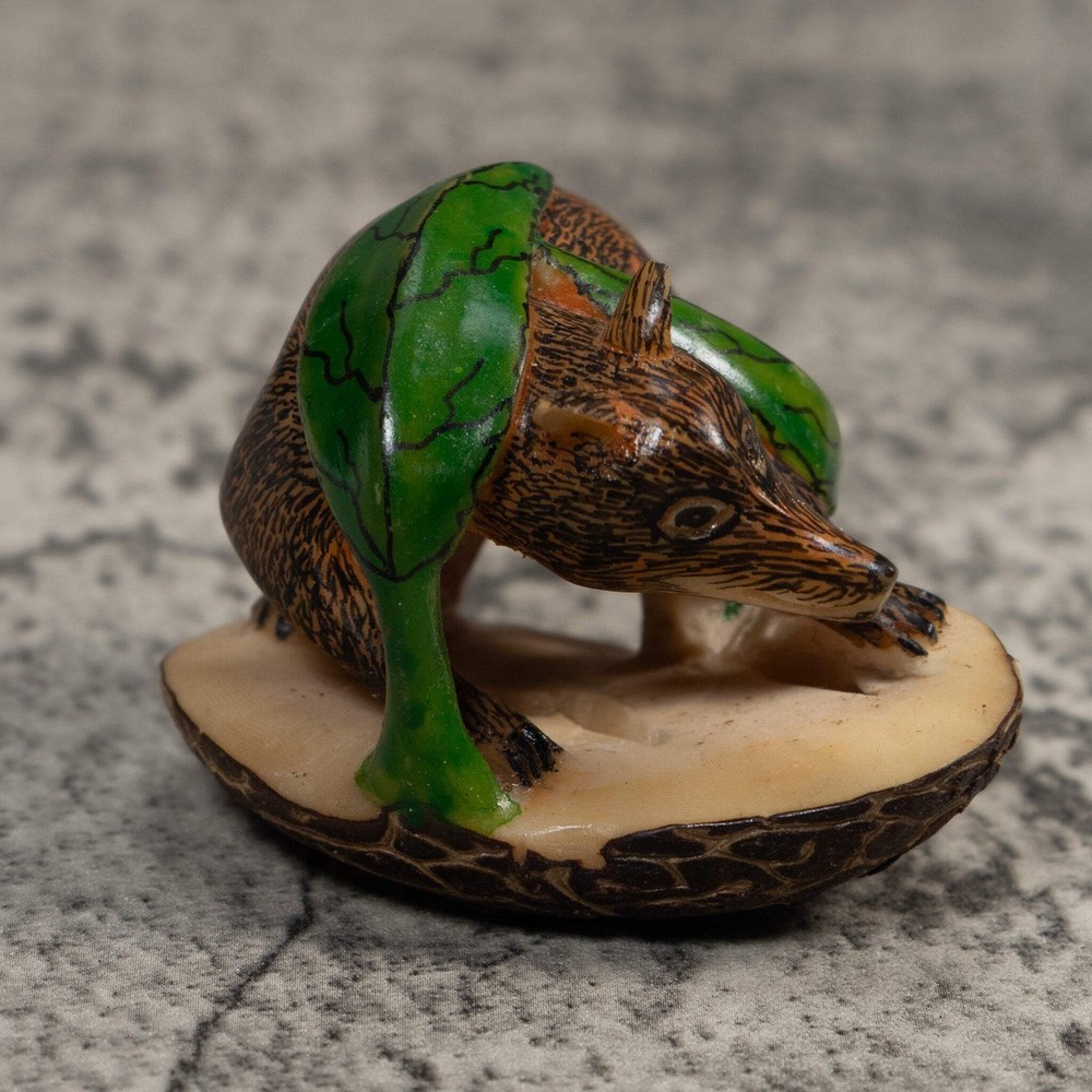 Young Coatimundi Tagua Carving