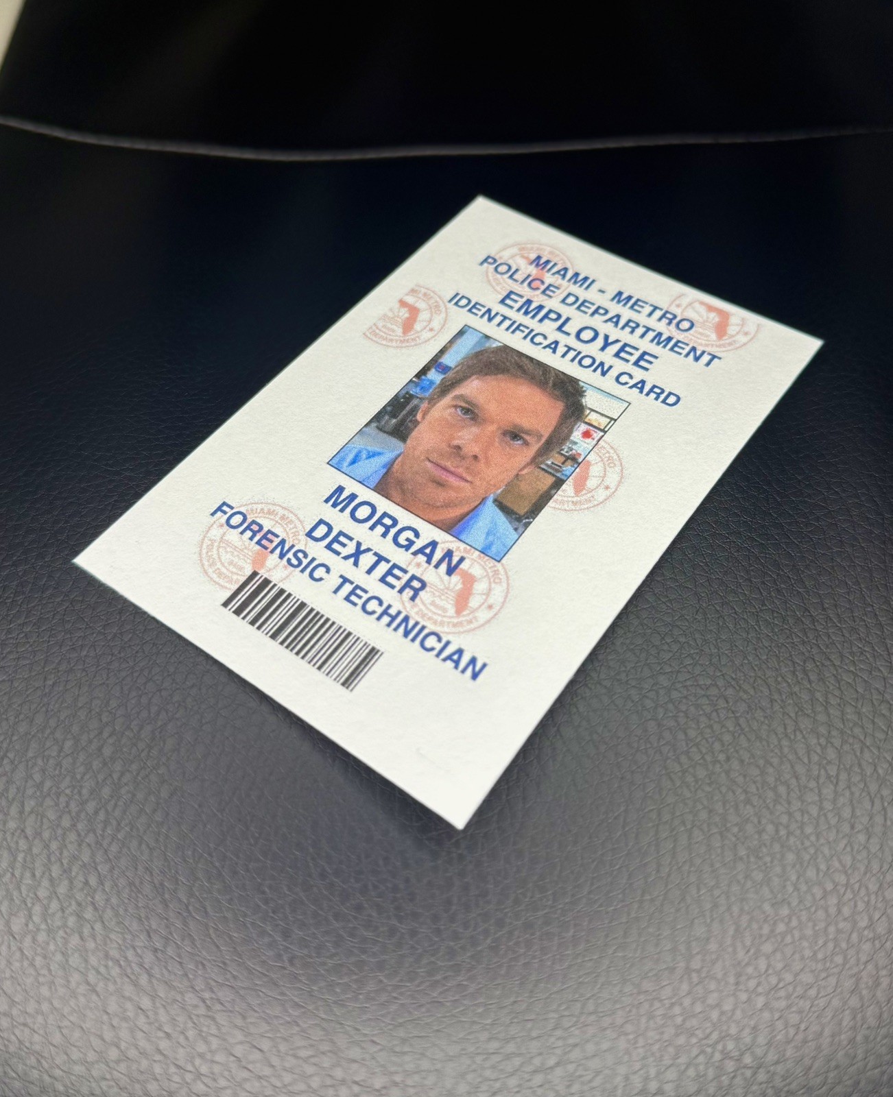 Dexter Morgan ID badge Miami metro Michael c hall “Hello Dexter Morgan”