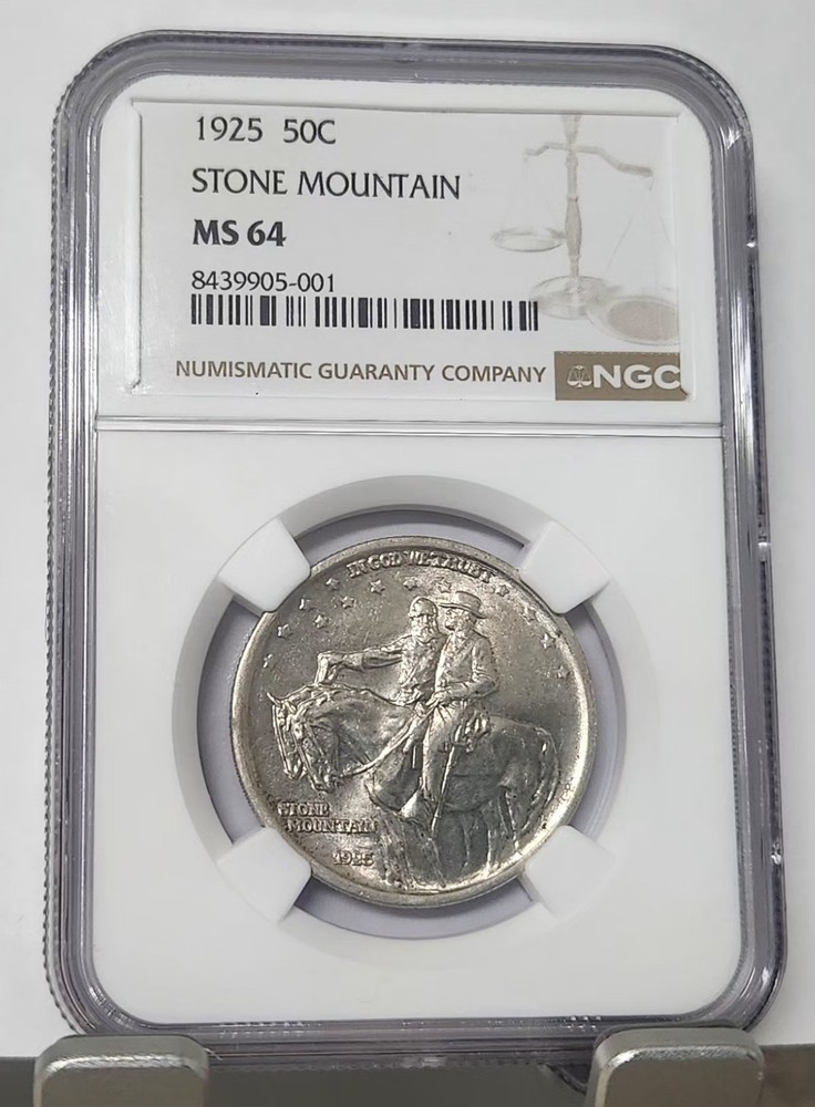 1925 Stone Mountain Memorial Commemorative Silver Half Dollar NGC MS 64