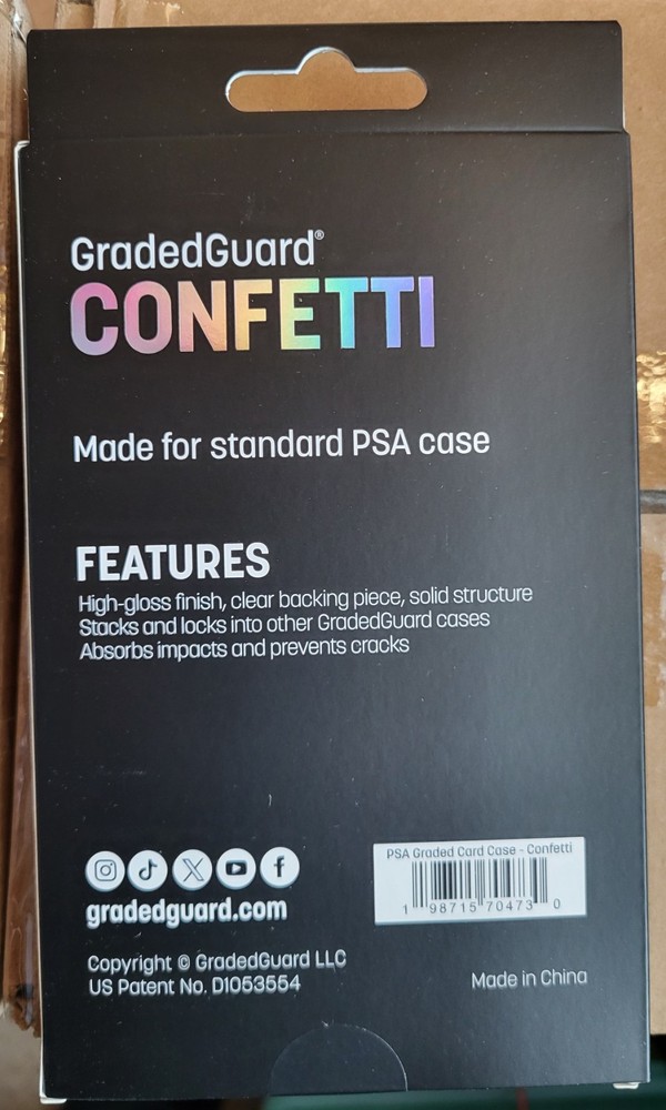 CONFETTI GradedGuard PSA Graded Card Case Guard Protector Limited Edition