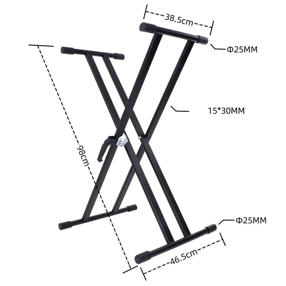 Keyboard Stand Sturdy Professional Double Braced Stability Height Adjustable