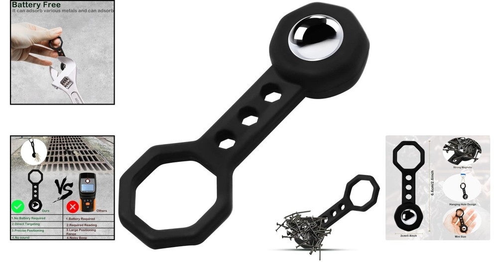 Magnetic Stud Finder Wall Scanner - 27 lbs Pull, No Batteries Required