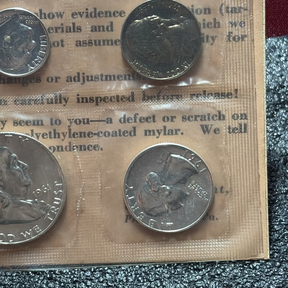 1961 Proof Set 90% Silver W/ Franklin Half