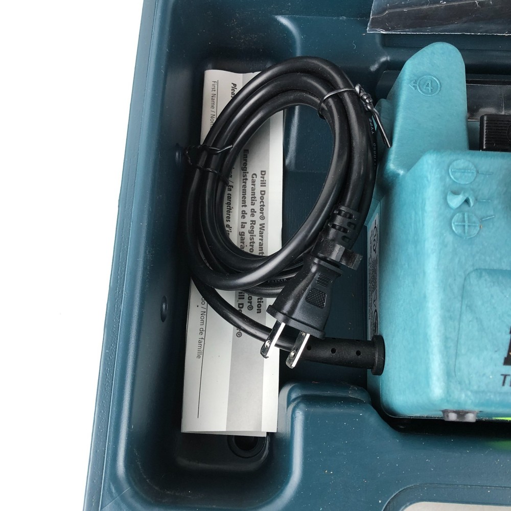 Drill Doctor Model 500 Drill Bit Sharpener With Case, Manual & VHS Tape Open Box