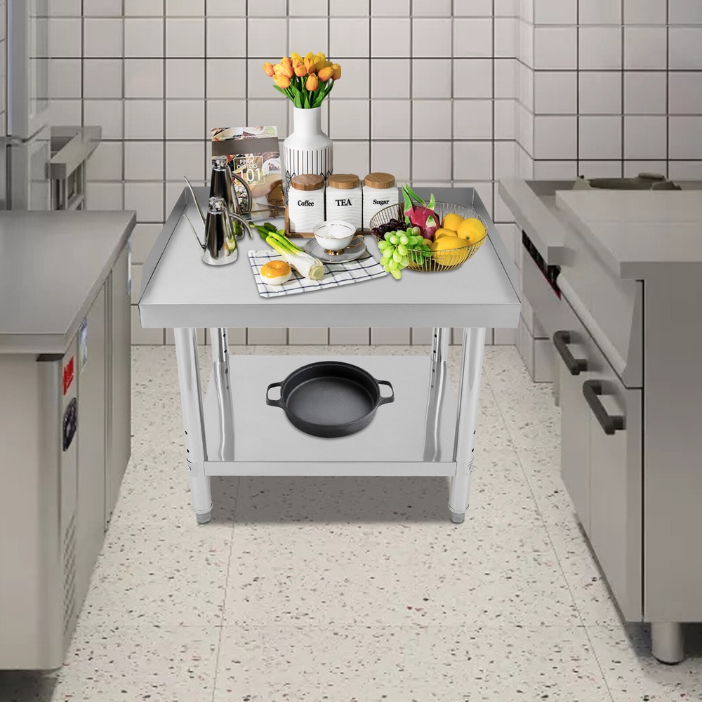 Kitchen Stainless Steel Prep Table Commercial Work Table Adjustable Work Bench