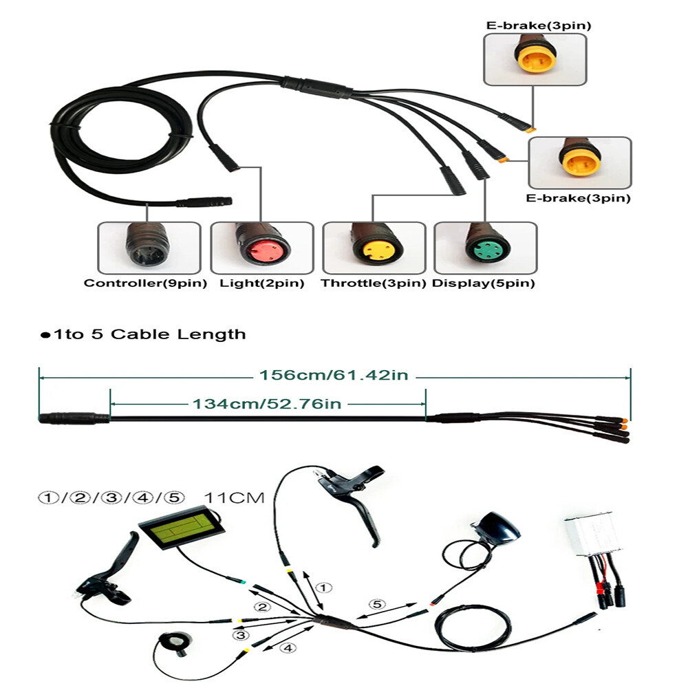 36V/48V 30A 1000W 3mode Ebike Controller+LCD S966 Display+Brake+PAS+Throttle Kit
