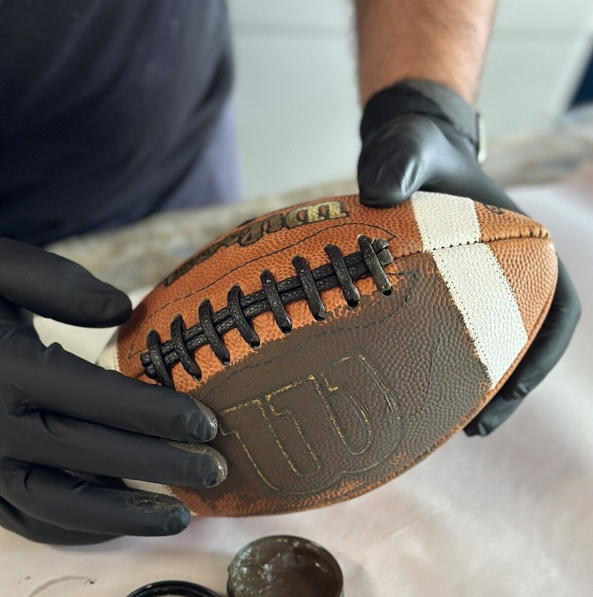 LBC Football Prep Butter 2oz Size Rubbing Mud Compound Game Prepping Footballs