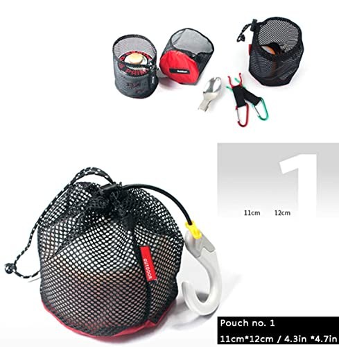 Drawstring Bags Nylon Cinch and Ditty Stuff Pouch Mesh-Stuff-Sack Medium Red