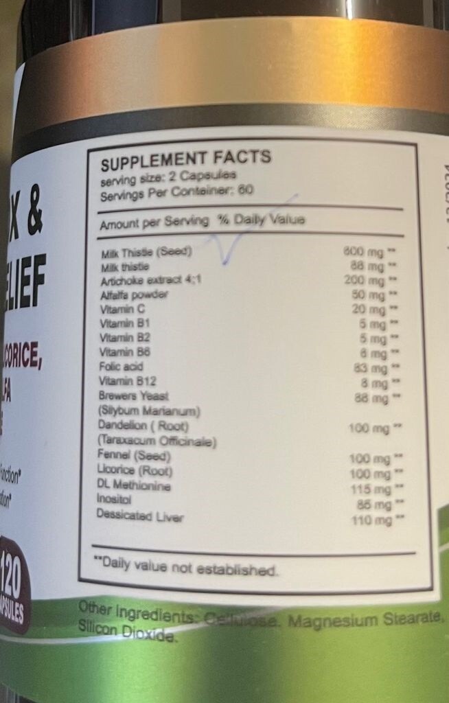 Best Liver Cleanse Repair Pills Detox Cleanser Supplements Men Women Care 120