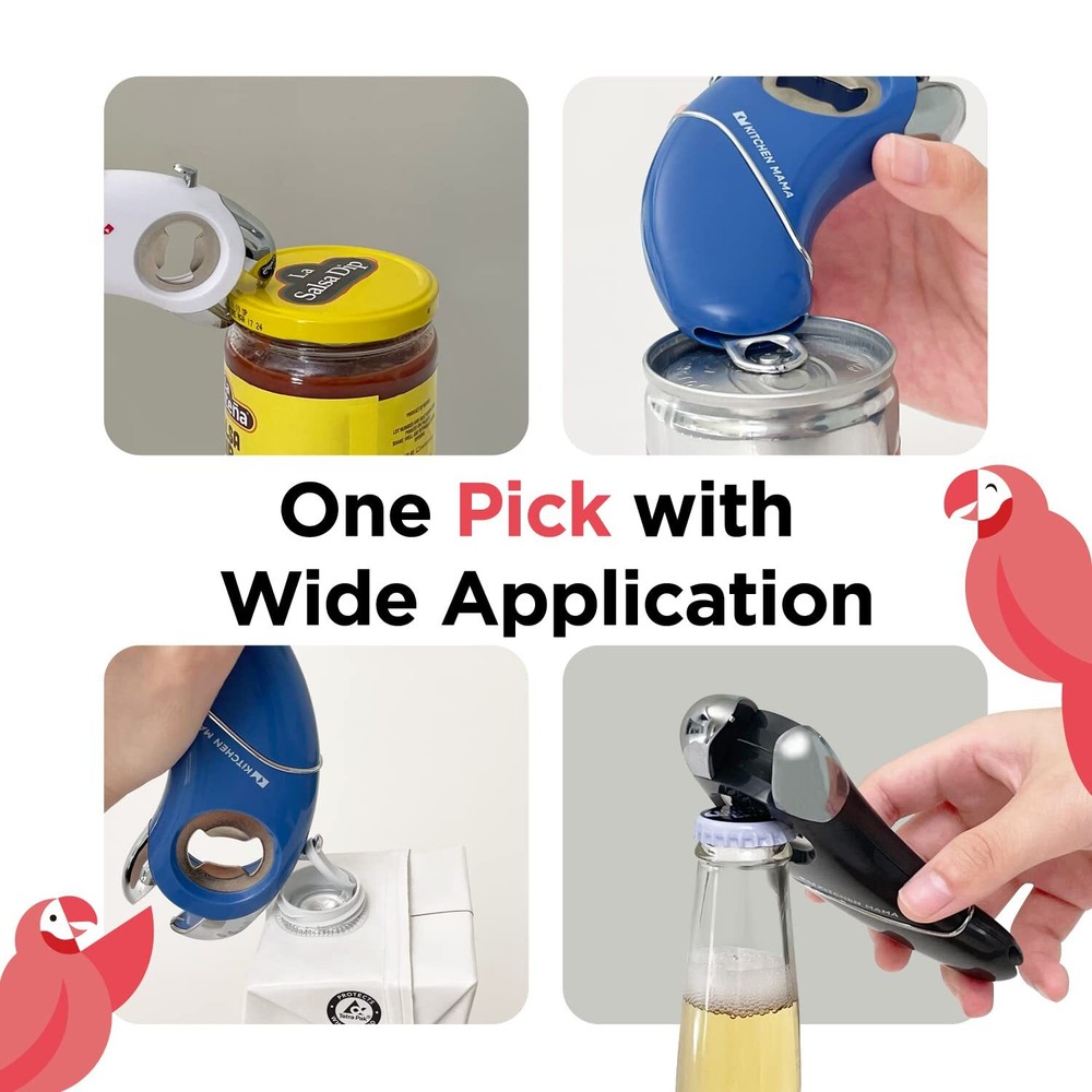 Multifunction Opener for Weak Hands Pull Tab Jar and Bottle Opener