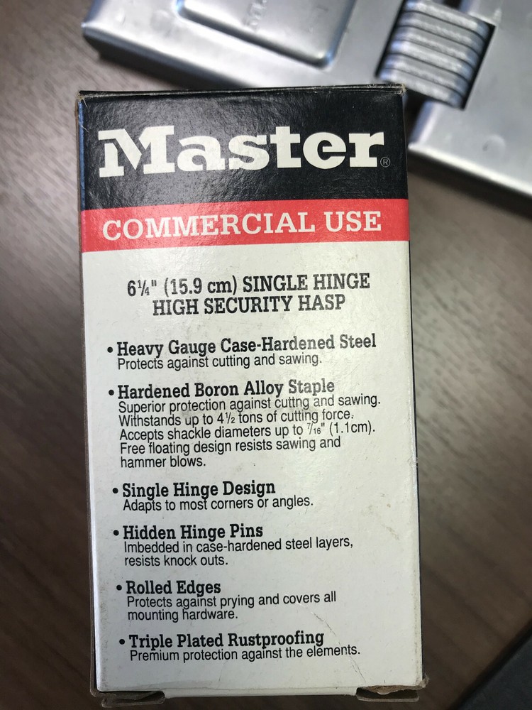 Master Lock High Security SINGLE HINGE 6-1/4"