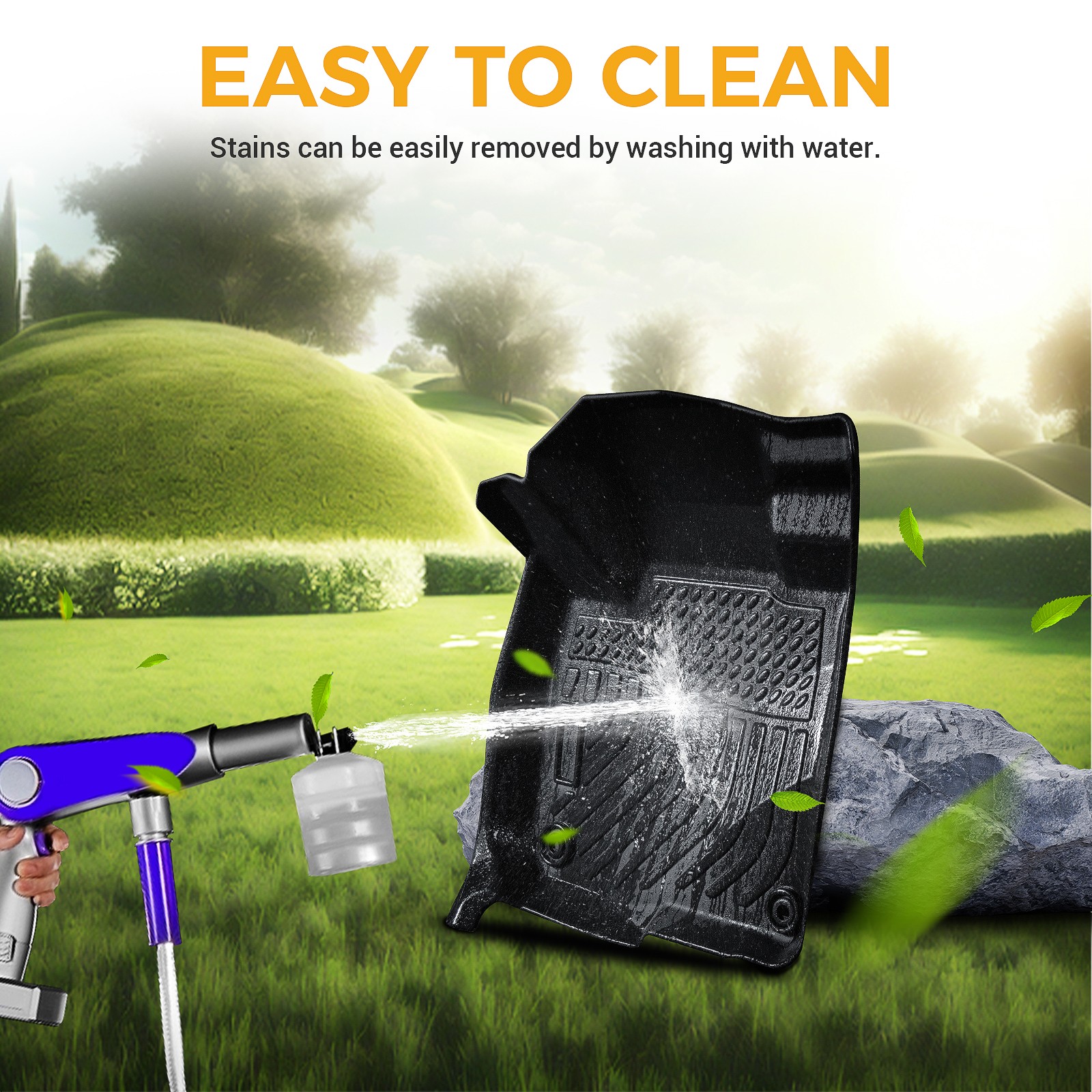 All Weather Floor Mats For 2019-2024 Chevrolet Silverado 1500 2500 HD Crew Cab