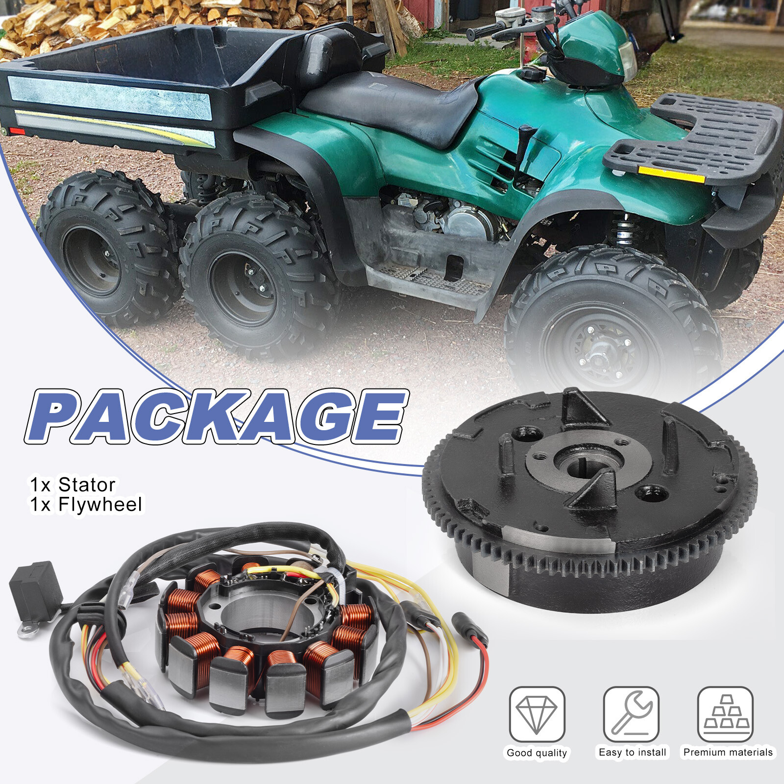 Stator w/ Flywheel Rotor 3086984 3087166 for Polaris Sportsman 500 6X6 2000 2002